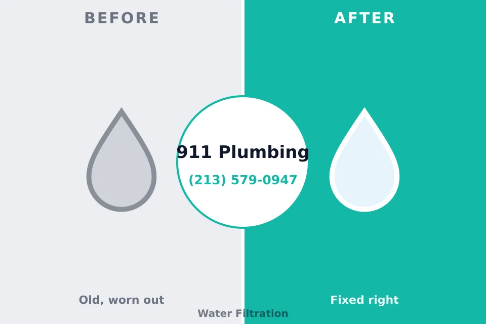 Before and after: plumbing repair Massanetta Springs, VA